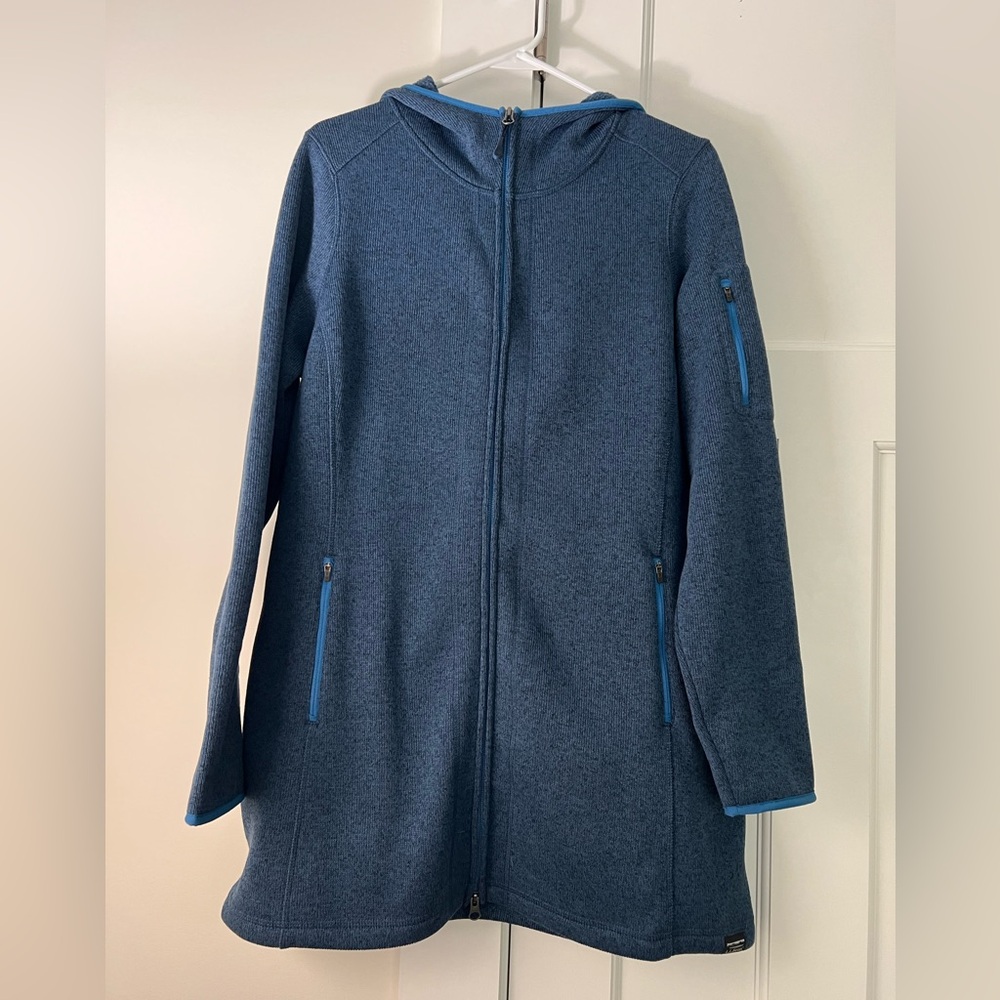 LLBean Hooded Blue Zip-Up Jacket